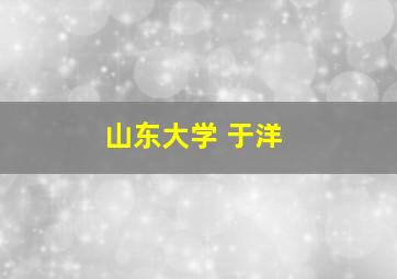 山东大学 于洋